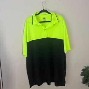 The Foundry Supply Co Men’s Polo Shirt 3XLT Hi-Vis Yellow Black Colorblock